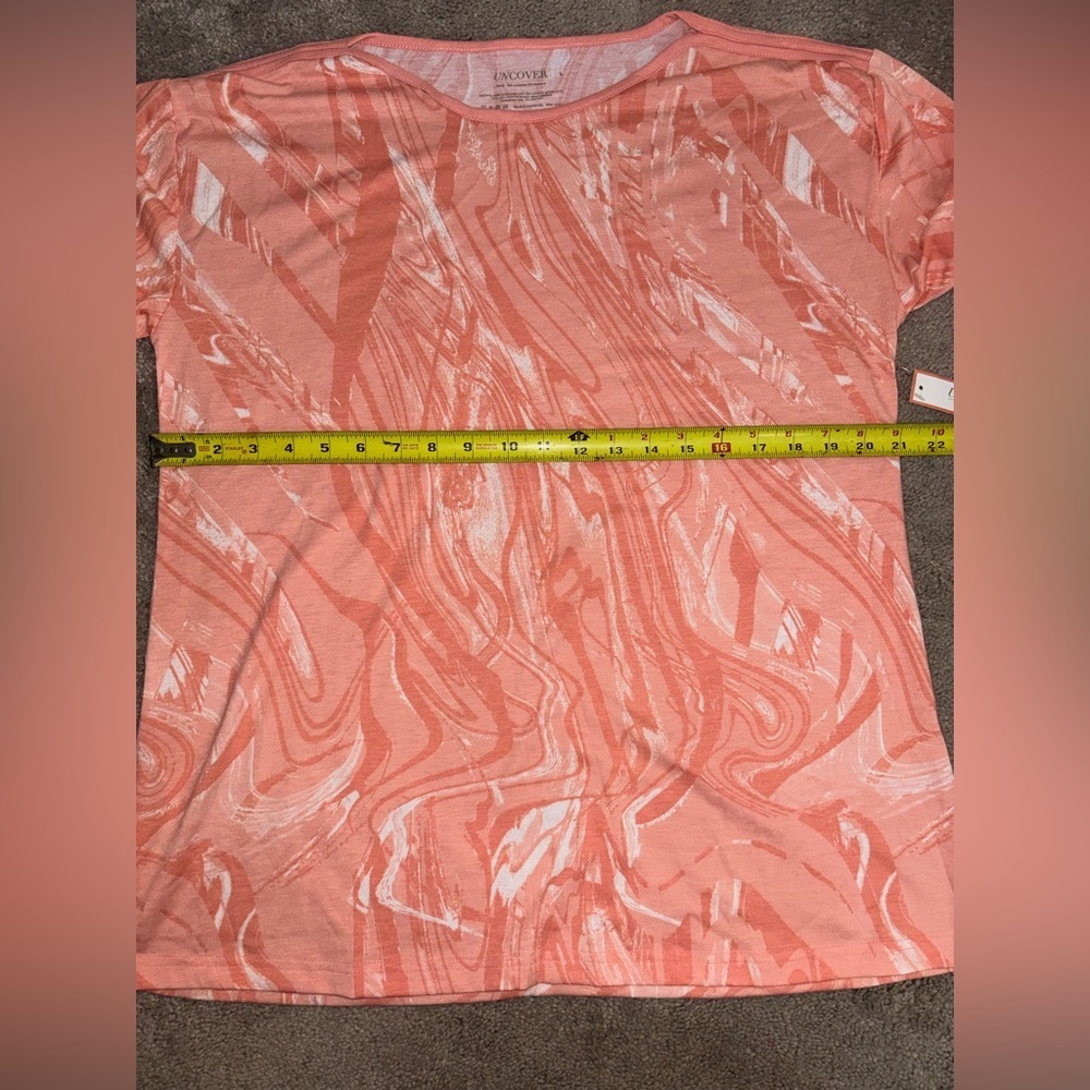 Uncover pink long-sleeved round-neck blouse, Size L - Picture 8 of 10
